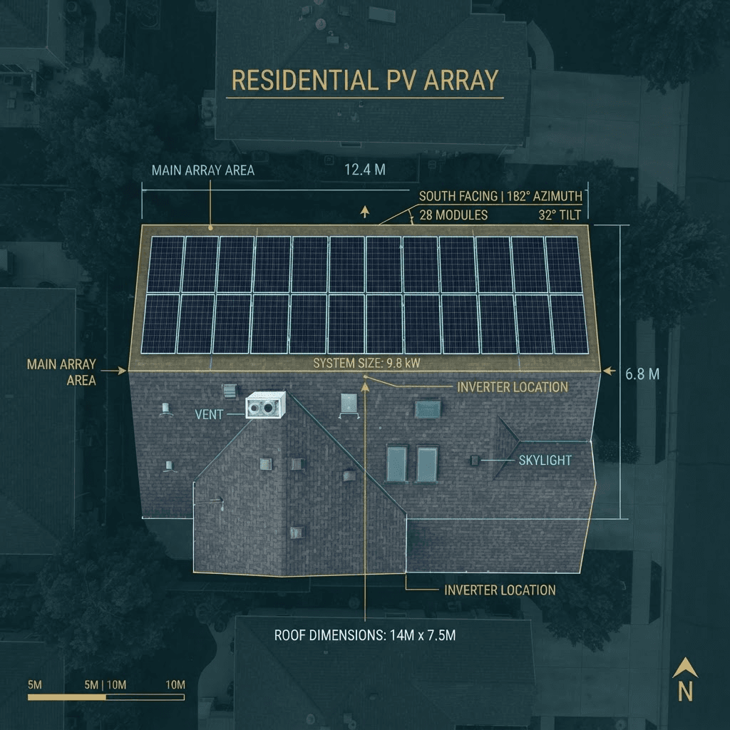 Sample 3D roof design layout
